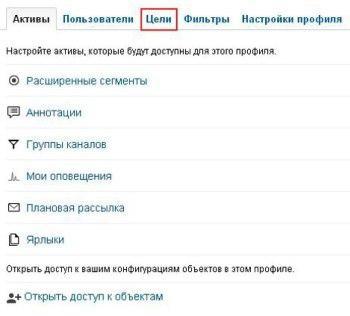 «Профиль» в Google Analytics